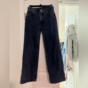 Denim Forum Relaxed Fit Black Jeans